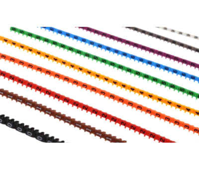 Product image for Clip on Nylon 66  Cable Marker Pk Mixed