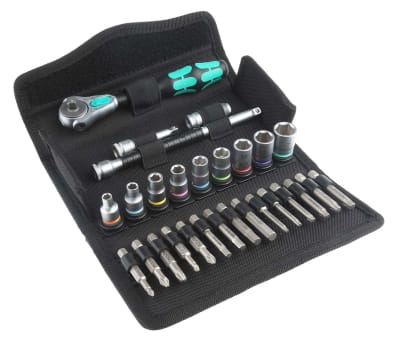 Product image for Wera 004019 28 Piece Socket Set, 1/4 in Square Drive