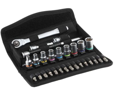 Product image for Wera 004021 28 Piece Socket Set, 1/4 in Square Drive