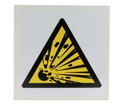 Product image for 100x100mm Vinyl Explosive Material Sign