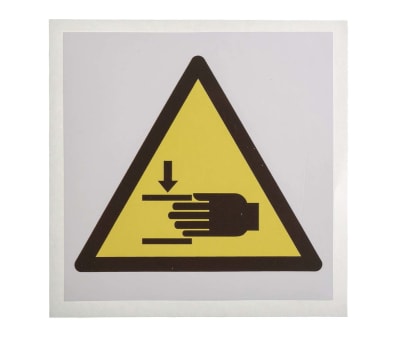 Product image for 100x100mm Vinyl Crushing of Hands Sign