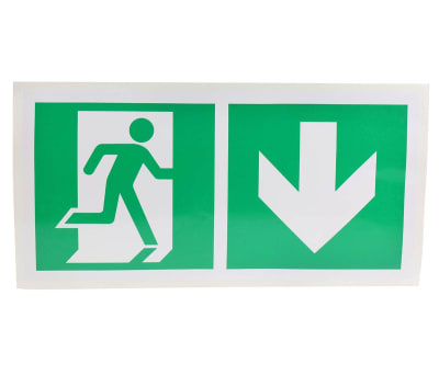 Product image for 150x300mm Vinyl Emergency Exit Down Sign