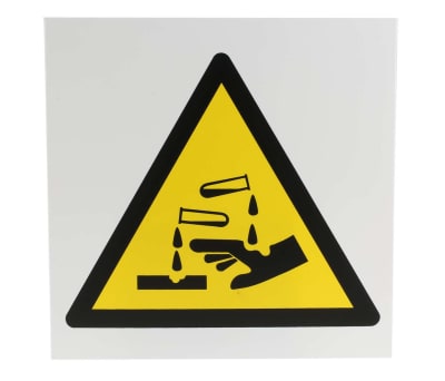 Product image for 200x200mm PP Corrosive Substance Sign