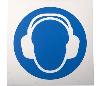 Product image for 200x200mm PP Wear Ear Protection Sign