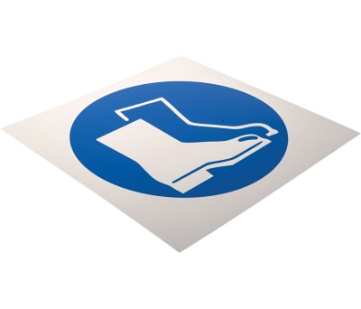 Product image for RS PRO Plastic Mandatory Foot Protection Sign With Pictogram Only Text