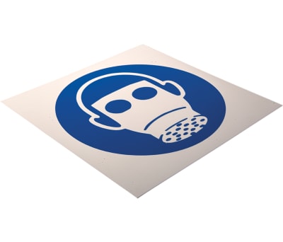 Product image for RS PRO Plastic Mandatory Respiratory Protection Sign With Pictogram Only Text