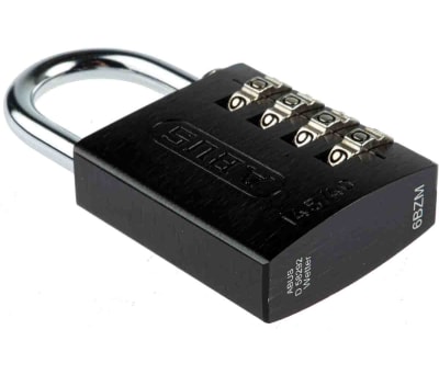 Product image for ABUS 145/40 Black All Weather Aluminium Combination Padlock 41.5mm