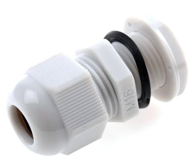 Product image for NYLON CABLE GLAND M16 GREY 5- 10MM