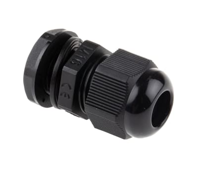 Product image for Nylon Cable Gland M16 Black 5- 10mm