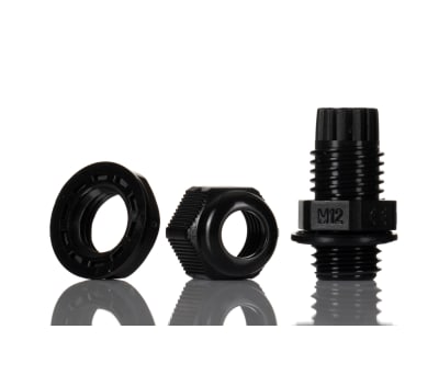 Product image for Nylon Cable Gland M12 Black 3 -6.5mm