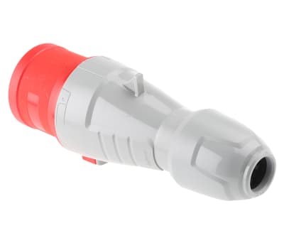 Product image for Legrand, P17 Tempra Pro IP44 Red Cable Mount 3P+E Industrial Power Plug, Rated At 32.0A, 415.0 V