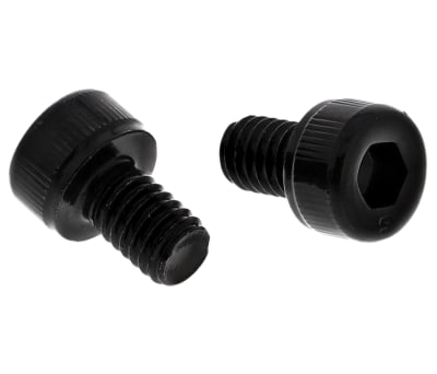 Product image for Blk steel socket head cap screw,M4x6mm