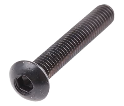 Product image for Blk steel skt button head screw,M4x25mm