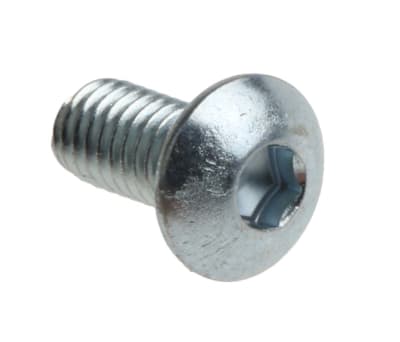 Product image for BZP socket button head screw, M3x6