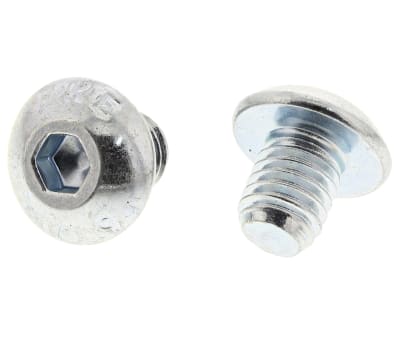 Product image for BZP socket button head screw, M5x6