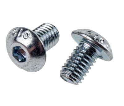 Product image for BZP socket button head screw, M5x8