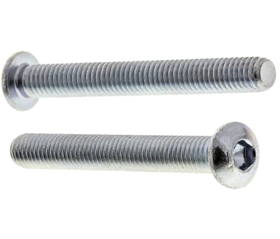 Product image for BZP socket button head screw, M6x50