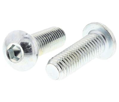 Product image for BZP socket button head screw, M10x30