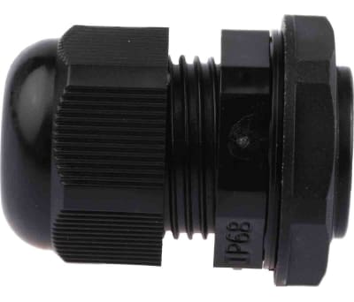 Product image for round top cable gland PG16 Black  IP68