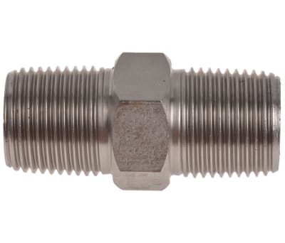 Product image for 3/8in F/Steel 316 Hex Nipple M/M Joint