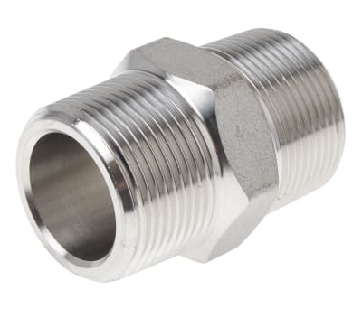 Product image for 1 1/4in F/Steel 316 Hex Nipple M/M Joint