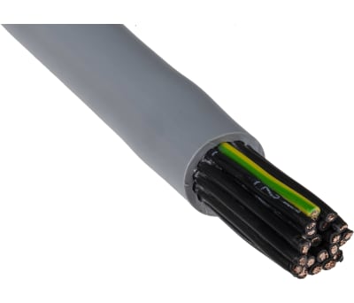 Product image for RS PRO 25 Core Unscreened YY Control Cable, 1 mm², Grey PVC Sheath, 50m, 17 AWG