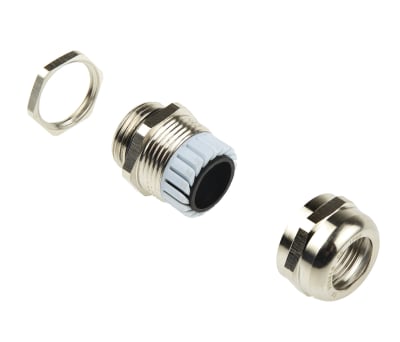 Product image for M20 Brass Cable gland + locknut,8-14mm