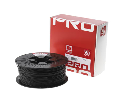 Product image for RS Black PLA 1.75mm Filament 1kg