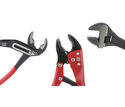 Product image for 3pc Pliers and Adjustable Wrench Set