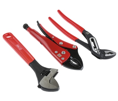 Product image for 3pc Pliers and Adjustable Wrench Set