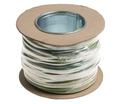 Product image for RS PRO Green/Yellow, 1.5 mm² Equipment Wire, 100m