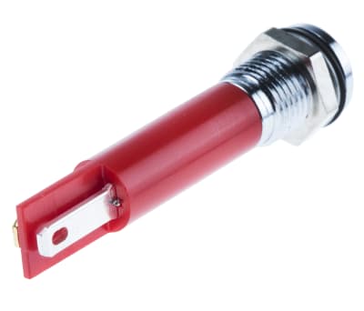 Product image for 8MM PROMINENT LOW CURRENT LED, RED 12VDC