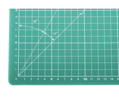 Product image for RS PRO 10mm Green Cutting Mat, L450mm x W300mm