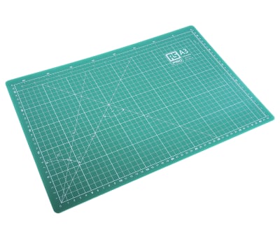 Product image for RS PRO 10mm Green Cutting Mat, L450mm x W300mm