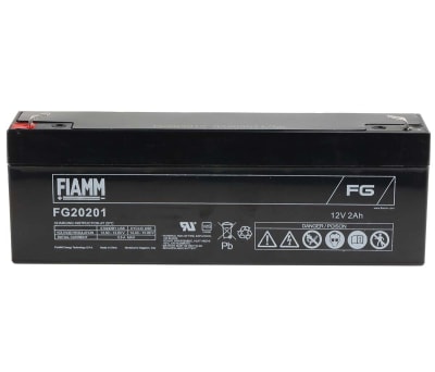 Product image for FIAMM LEAD ACID BATTERY 12V 2AH