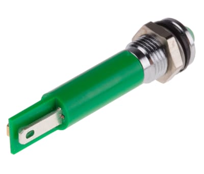 Product image for 8mm prom hyper bright LED, green 110Vac