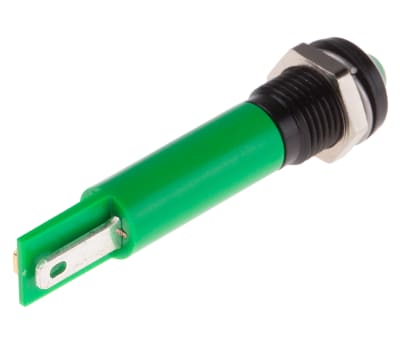 Product image for 8mm prom hyper bright LED, green 220Vac