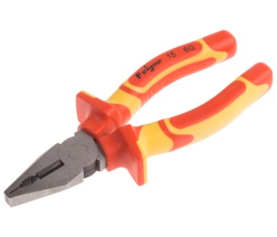 Product image for VDE COMBINATION PLIER WITH CUTTER 160MM