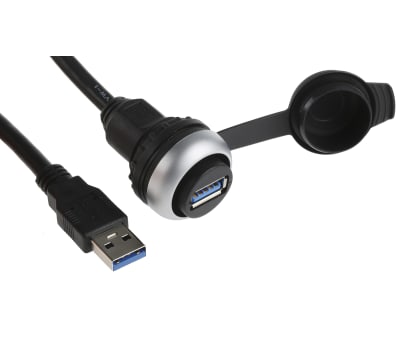 Product image for BULKHEAD INTERFACE USB 2.0 TYPE A SOCKET