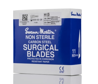 Product image for NO 11 NON-STERILE BLADES 100 PACK