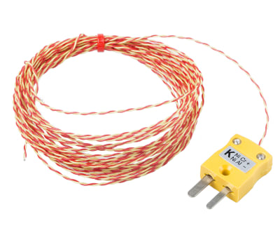 Product image for ANSI K thermocouple exposed Junction 5m