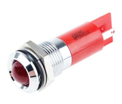 Product image for 14mm prom hyper bright LED, red 220Vac