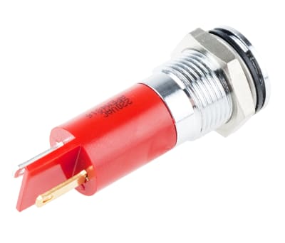 Product image for 14mm prom hyper bright LED, red 220Vac