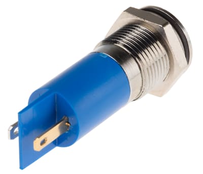 Product image for 14mm prom hyper bright LED, blue 220Vac