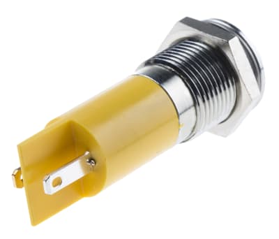 Product image for 14mm prom hyper bright LED,yellow 220Vac