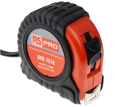 Product image for 8M/26FT X 25MM/ 1" MEASURING TAPE