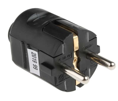 Product image for SCHUKO PLUG BLACK