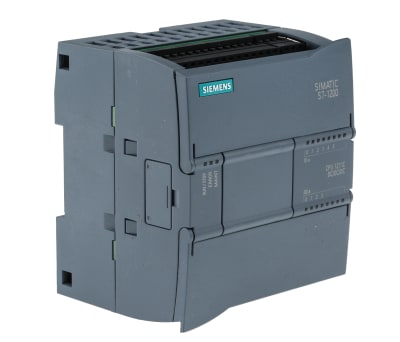 Product image for Siemens S7-1200 PLC CPU - 6 (Digital Input, 2 switch as Analogue Input) Inputs, 4 (Digital Output, Transistor Output)