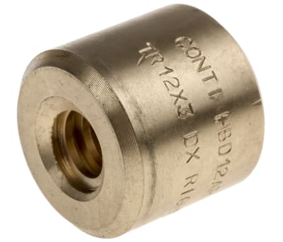 Product image for Round Bronze Nut for 12 X 3 Lead Screw