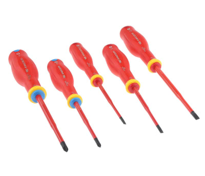 Product image for SL / PZ Thin blade 5 pc Screwdriver set